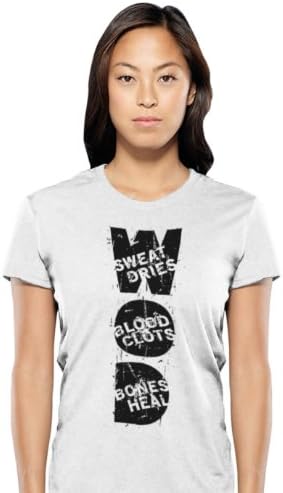 Black Hart Fitness Workout of the Day Crossfit T-shirt Ladies Sizes White Medium