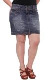 Torrid Plus Size Torrid Denim - Havana Leather Detail Miniskirt