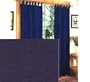 BLACKOUT Textured Thermal Insulated Tab Top Curtain PAIR 84'' x 63'' long - Navy