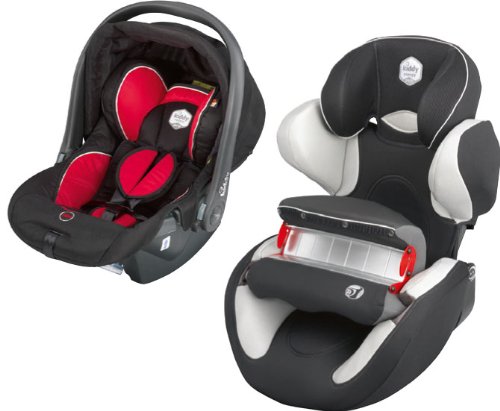 kiddy 41AMAZON03 Set Relax-Babyschale schwarz/rot + Kindersitz Energy Pro schwarz/silber Preisvergleich
