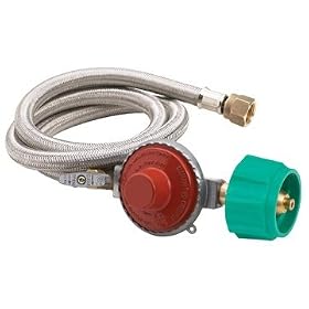 Bayou Classic M5HPR-1 Stainless Steel 48 Inch HP Hose - 20 PSI Reg-Control Valve by Deep Fryers