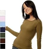 Womens Sheer Jersey Long Sleeve Crew Tee