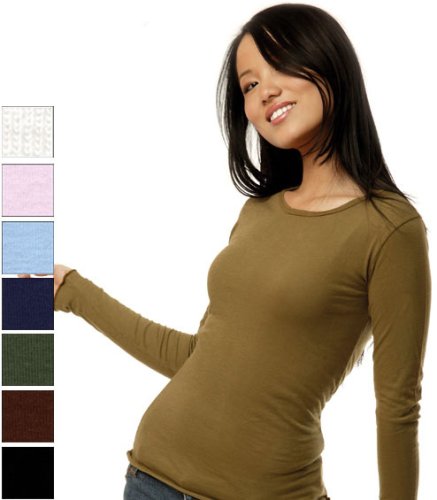 Women's Sheer Jersey Long Sleeve Crew Tee