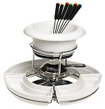 Trudeau Lazy Susan Fondue Set