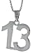3/4' (18 mm) Sterling Silver Number
