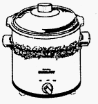 Crockpot 3040-VG 4-Quart Round Manual Slow Cooker, White/Veggies