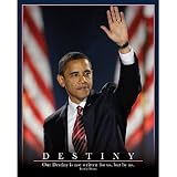 Professionally Framed Barack Obama (Destiny) Art Poster Print - 16x20 with RichAndFramous Black Wood Frame