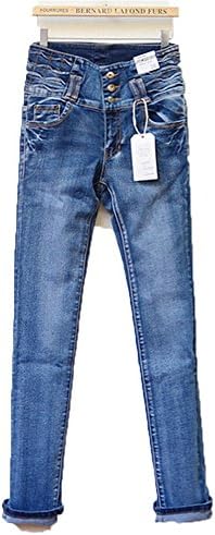 D Zroid High Waist Trouser Women Pencil Pants Female Girl's Jeans S Blue
