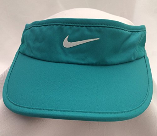 Nike Women's DRI-FIT Adjustable Featherlight Tennis Visor, One Size, Turbo Green