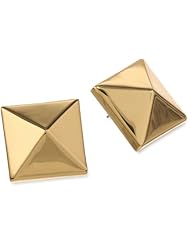 Vince Camuto Gold Oversized Pyramid Stud Earrings