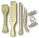 Potters Tool Kit Has Five Heavy-Duty Top Quality Wood Tools
