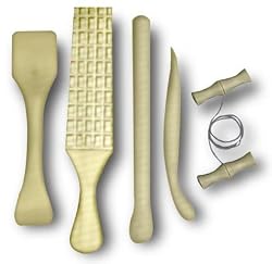 Potters Tool Kit Has Five Heavy-Duty Top Quality Wood Tools