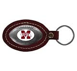 Mississippi State Bulldogs Leather Football Key Tag