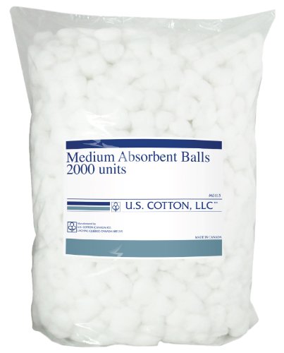 U.S. Cotton Medium Absorbent Cotton Balls,  2000-Count