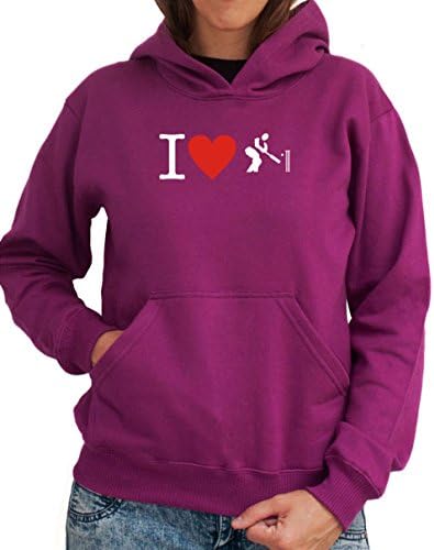 I LOVE Cricket SIGN Women Hoodie