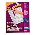 Avery Easy Peel 1 x 2 5/8 Inch Clear Address Label 750 Count (8660)