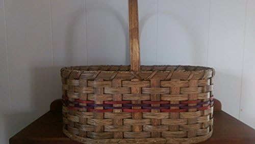 Authentic Amish Handmade Signed Large Basket with wood handle