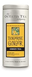Octavia Tea Tangerine Ginger (Green Tea) Loose Tea, 1.76-Ounce Tins (Pack of 2)