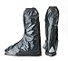 Fasmov Waterproof Anti Slip Motorcycle Biker Rain Boot Shoe Covers,Black ((Euro 38-39/US 6-6.5))