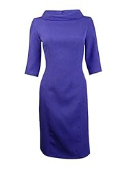 Elbow Length Sleeves Cowl Neck Polyester/Spandex  Dress