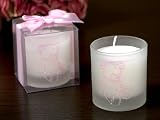 Pink Bear Glitter Candle - Baby Shower Gifts & Wedding Favors