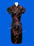Red plum blossom short dress