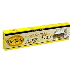 De Boles Pasta Organic Garlic and Parsley Angel Hair, 8-Ounce Boxes (Pack of 12)