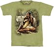 The Mountain Protector Native American Indian Wolf Short Sleeve Adult Tee T-shirt