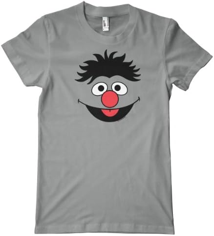 Sesame Street Series - Ernie Face American Apparel T-Shirt, Slate, Large