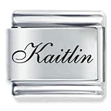 Name Kaitlin Laser Italian Charms