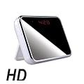 HD SPY clock (motion detection) alarm , design mirrow / white , Spy CAM , 1280x 960 pixel with 5MP 5 Mega pixel , Spy clock , spycam hidden , Videos, picture, sound , remote controll with battery , 24 hours Videorecording , Temperature , 140� View Angel , Music , Hidden Camera , calendar