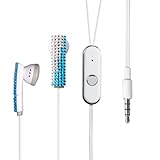 Silver/blue Diamante Stereo Handsfree for Apple Iphone, Iphone 3g, Iphone 3 ....