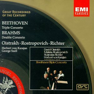 CD-Charts  Music : Great Recordings Of The Century - Beethoven: Triple Concerto; Brahms: Double Concerto / Oistrakh, Rostropovich, Richter