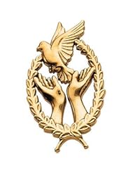 CleverEves 10K Yellow Gold 21.50X13.25 mm Remembrance Lapel Pin