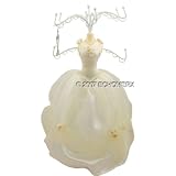 413KKQbFMEL. SL160  Ivory Bridal Gown Jewelry Stand Dress Form Mannequin Necklace Earrings Holder Organizer Wedding Gift