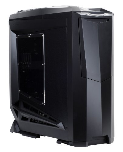Silverstone Tek Full Tower Reinforced Plastic Outer Case with Window Side Panel and 2x USB3.0 Front Ports Case, RV01B-W-USB3.0 (Black)