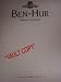 Search : BEN-HUR ORIGINAL FILM SCRIPT "VAULT COPY"