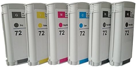 Remanufactured Ink Cartridges Replacement for Hp 72 Full Color Set (Photo Black, Matte Black, Gray, Cyan, Yellow, Magenta By Ink Choice
