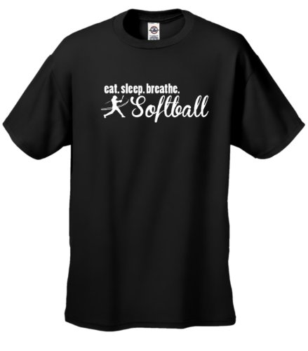 Eat Sleep Breathe Softball Softball Player T-Shirt
