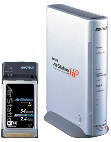 BUFFALO IEEE802.11g 無線LAN AirStation BroadBandルータ リモートアクセス HighPowerモデル カードセット WZR-RS-G54HP/P