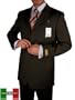 Italian Wool & Cashmere Wrinkle Resistance 150's Made in Italy Hand Tailored Valenti Mens Suits Complete Jacket and Pants Black Brown Year Round Use