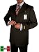 Italian Wool & Cashmere Wrinkle Resistance 150's Made in Italy Hand Tailored Valenti Mens Suits Complete Jacket and Pants Black Brown Year Round Use