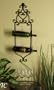 Tuscan Wrought Iron Scroll Wall Wine Rack Towel Holder