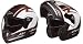 CABERG Rhyno Graphic schwarz/weiss/rot, Klapphelm mit Sonnenblende
