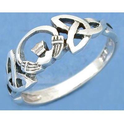 Sterling Silver Claddagh Ring Irish Celtic Jewelry Sz7