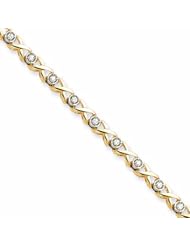 Genuine 14K Yellow Gold AA Diamond Tennis Bracelet 15 Grams Of Gold 100% Satisfaction Guaranteed.