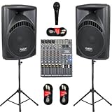 1 Pair of New Karaoke PA DJ Band 15