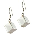 Sterling Silver Cube Dangle Earrings