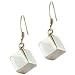 Sterling Silver Cube Dangle Earrings