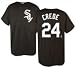 Joe Crede Youth T-Shirt - Chicago White Sox #24 Joe Crede Name and Number S/S Black Tee - XL 18-20